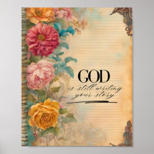 Junk Journal Gott schreibt deine Geschichte immer Poster