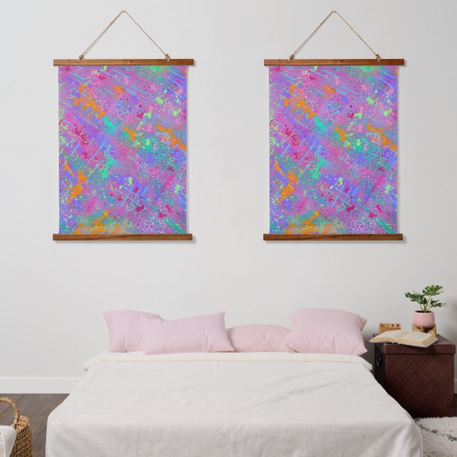 Junk Journal-Liebe Wandteppich Mit Holzrahmen (Schlafzimmer)