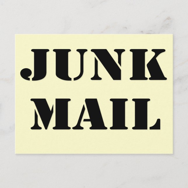Junk Mail-, Post- und Grußkarte Postkarte (Vorderseite)