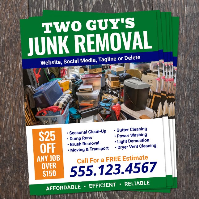 Junk Removal Advertising Flyer (Von Creator hochgeladen)