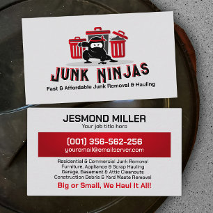 Junk Removal & Hauling - Junk Ninjas Visitenkarte