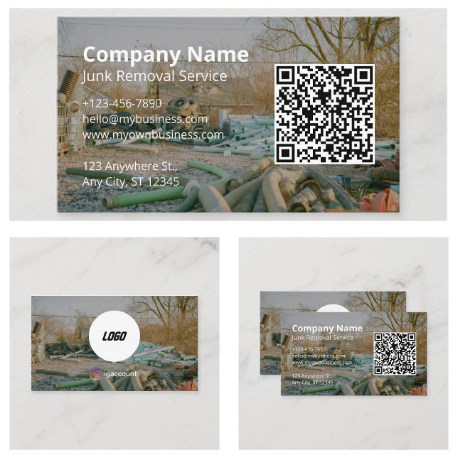 Junk Removal Impression Visitenkarte (Junk Removal Impression Business Card
)