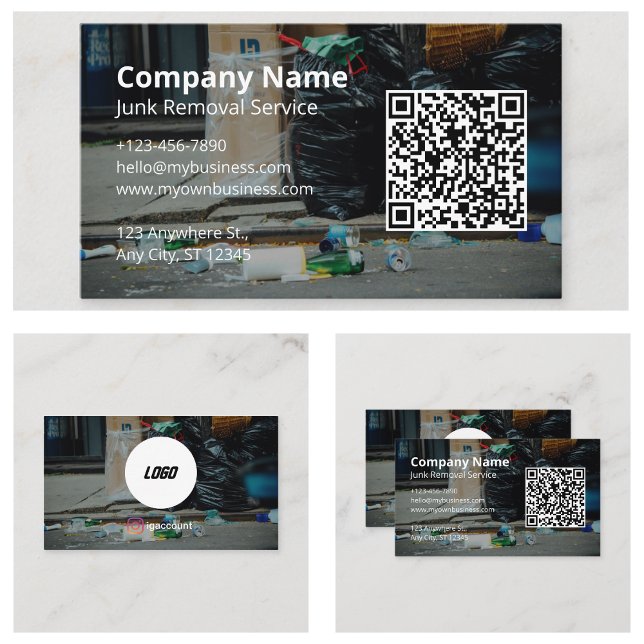 Junk Removal Service Visitenkarte (Junk Removal Service Business Card
)
