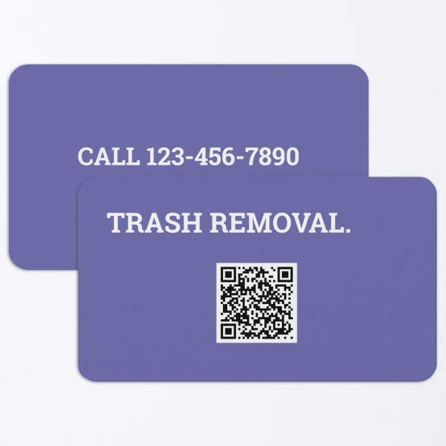Junk Removal Trash Recycelnd QR-Code Visitenkarte (Junk Removal Business Cards)