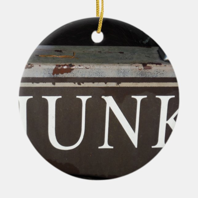 Junk: Vintages Truck-Zeichen Keramik Ornament (Vorne)