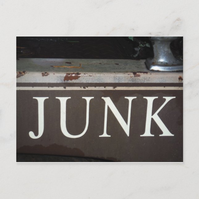 Junk: Vintages Truck-Zeichen Postkarte (Vorderseite)