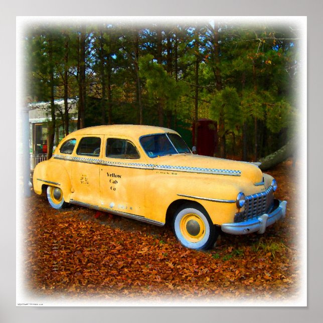 Junk Yard Classic Yellow Taxi Poster (Vorne)