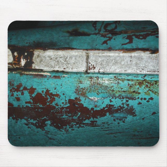 Junk Yard Vintage Car 50's aquamarine Aqua Mousepad (Vorne)