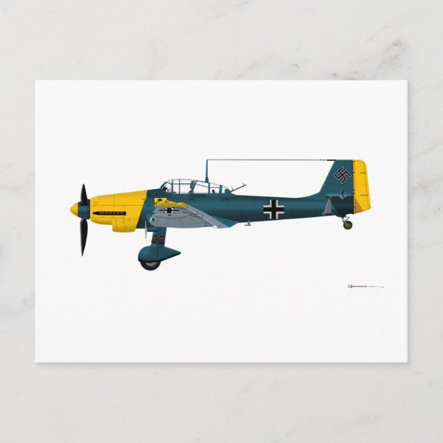 Junkers JU-87 Stuka Postkarte (Vorderseite)