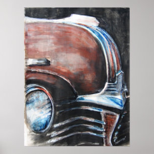 Junkyard Car Print Poster