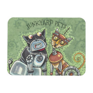 Junkyard Cat and Dog Robots MAGNET *Anpassen
