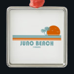 Juno Beach Florida Sun Palm Trees Ornament Aus Metall<br><div class="desc">Juno Beach,  hübsch zwischen Jupiter und West Palm Beach gelegen,  ist eine Zuhause zu unberührter Küste und wird von der Intraküstenwache und dem Atlantik flankiert.</div>
