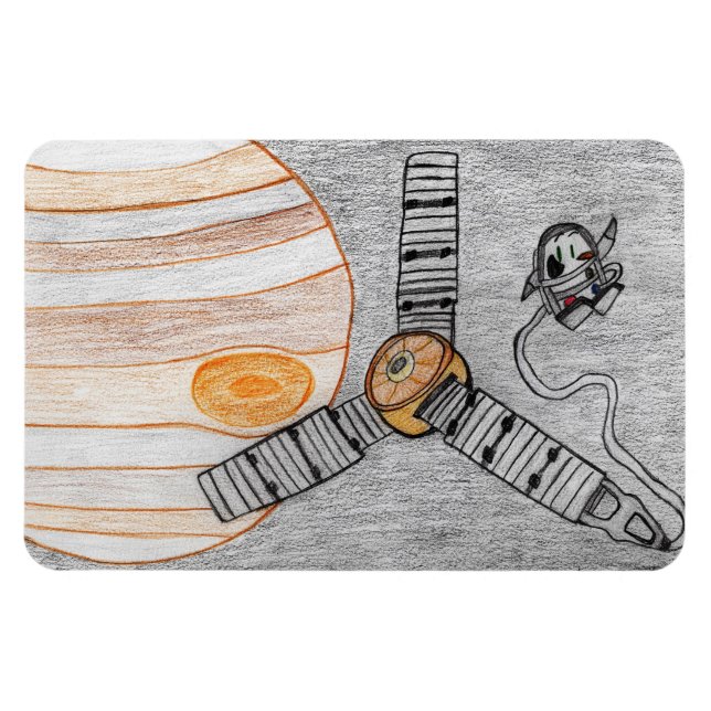 "Juno erreicht Jupiter" Magnet (4"x6") (Horizontal)