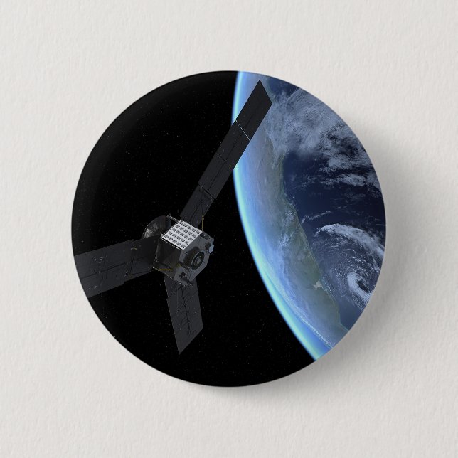 Juno Raumfahrzeug während der Erde Flyby Button (Vorderseite)