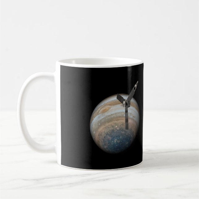 Juno-Raumsonde auf dem Planeten Jupiter Kaffeetasse (Links)