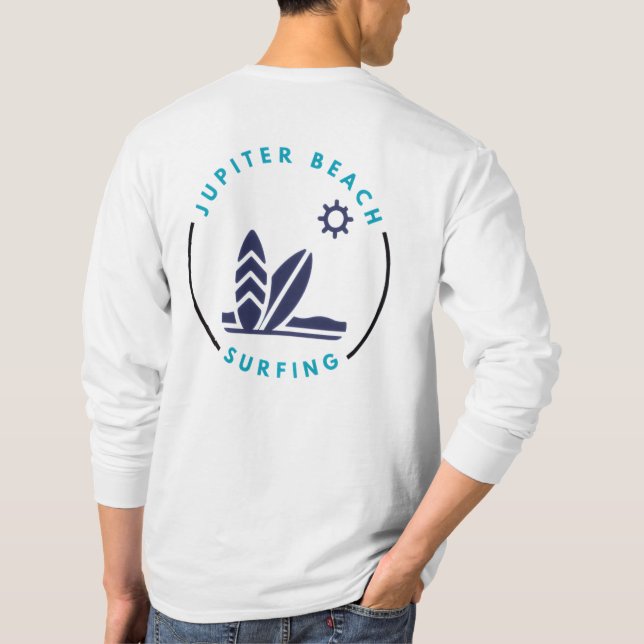 Jupiter Beach Florida Surfing T - Shirt (Rückseite)