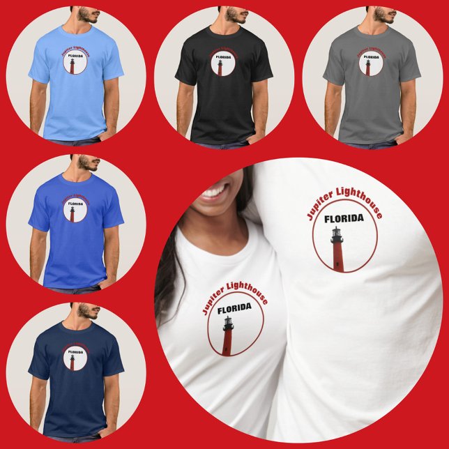 Jupiter Florida Lighthouse Nautical Fotografy T-Shirt (Von Creator hochgeladen)