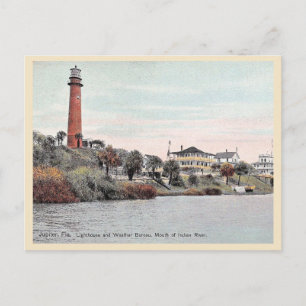 Jupiter Florida Lighthouse Vintag Postkarte
