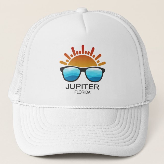 Jupiter Florida Sunglasses Truckerkappe (Vorderseite)