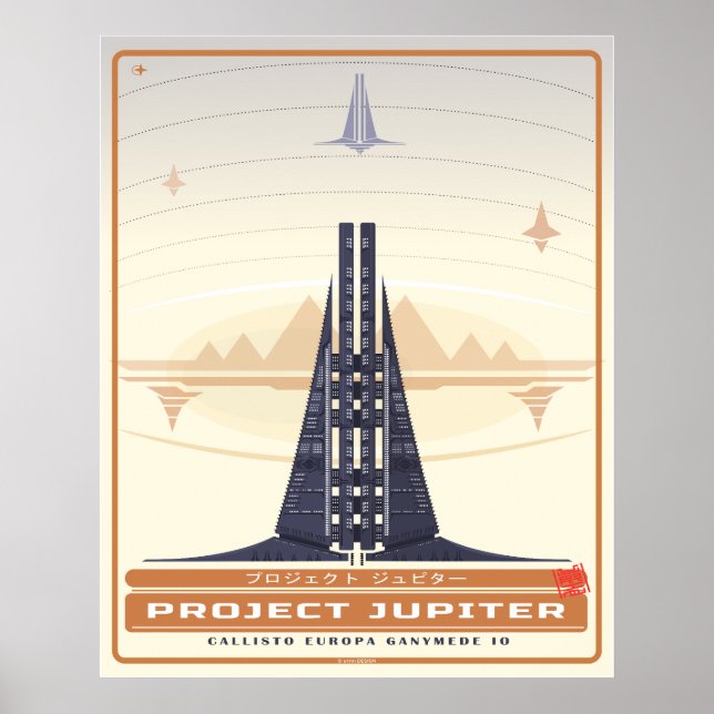 Jupiter für das Projekt Retro Futurism Poster (Vorne)