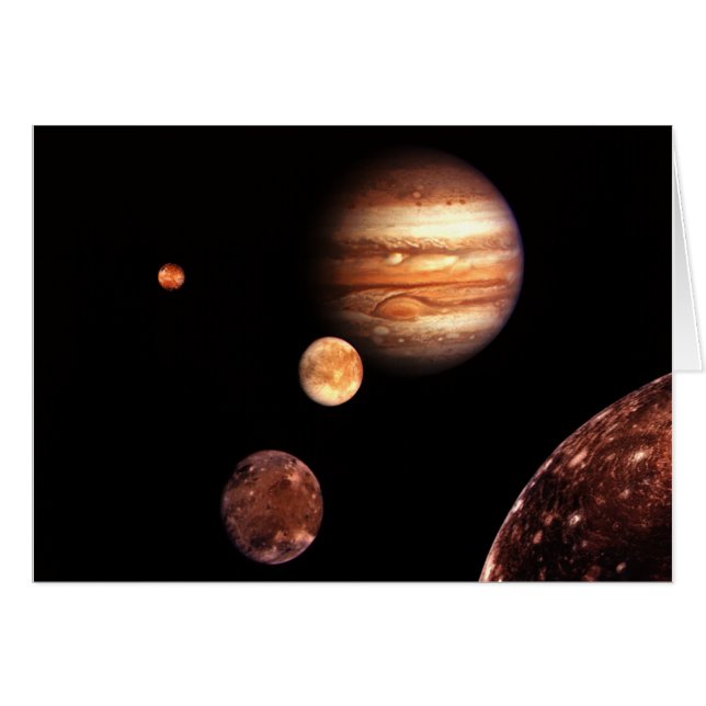 Jupiter Galilean Moons Astronomie & Science-Gesche (Vorderseite (Horizontal))