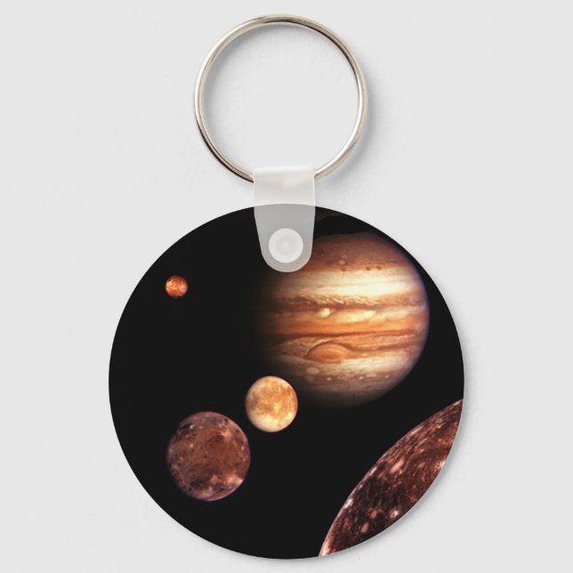 Jupiter Galilean Moons Space & Astronomie Geschenk Schlüsselanhänger (Vorderseite)