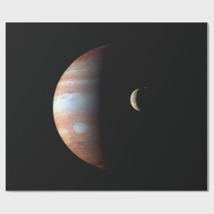 Jupiter Gas Giant Planet & Io Galilean Moon Geschenkpapier