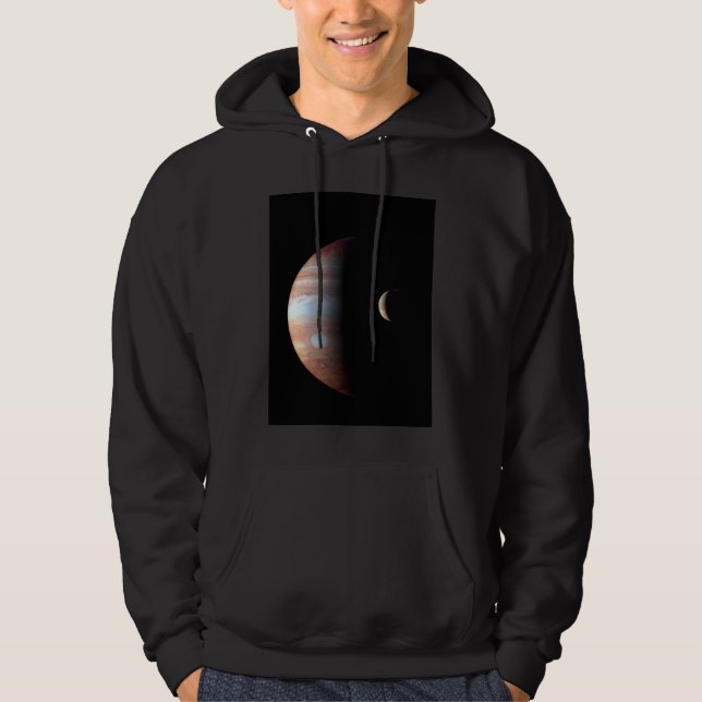 Jupiter Gas Giant Planet & Io Galilean Moon Hoodie (Vorderseite)