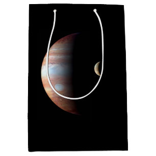 Jupiter Gas Giant Planet & Io Galilean Moon Mittlere Geschenktüte