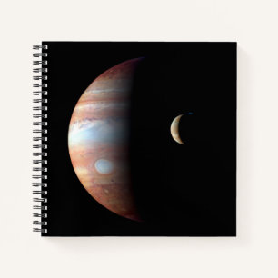 Jupiter Gas Giant Planet & Io Galilean Moon Notizbuch