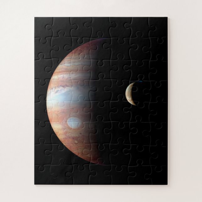 Jupiter Gas Giant Planet & Io Galilean Moon Puzzle (Vertikal)