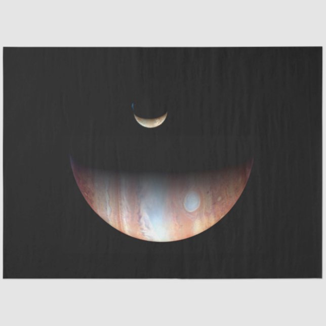 Jupiter Gas Giant Planet & Io Galilean Moon Seidenpapier (Vorderseite)