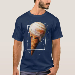 Jupiter Ice Cream Cone Planet Astronomer Astronomi T-Shirt