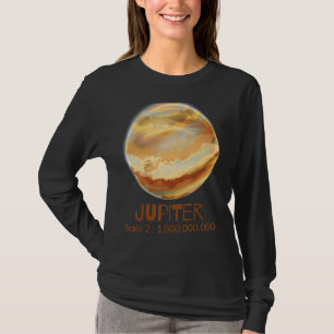 Jupiter im richtigen Maßstab des Sonnensystems T-Shirt