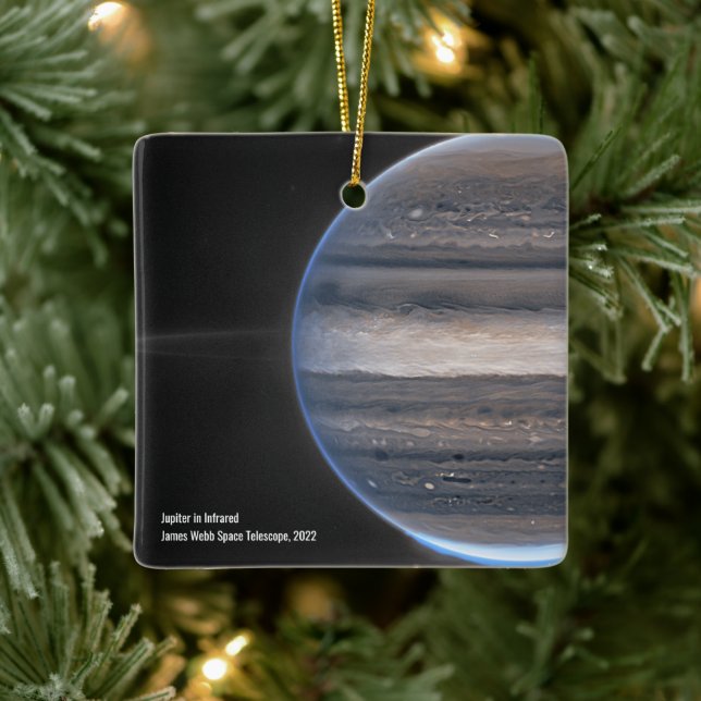 Jupiter in Infrared Webb Space Telescope Weihnacht Keramikornament (Baum)