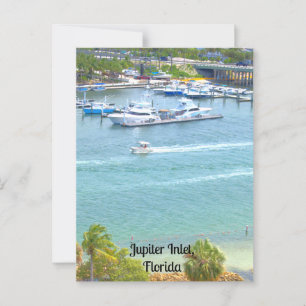 Jupiter Inlet, Florida auf einer Postkarte