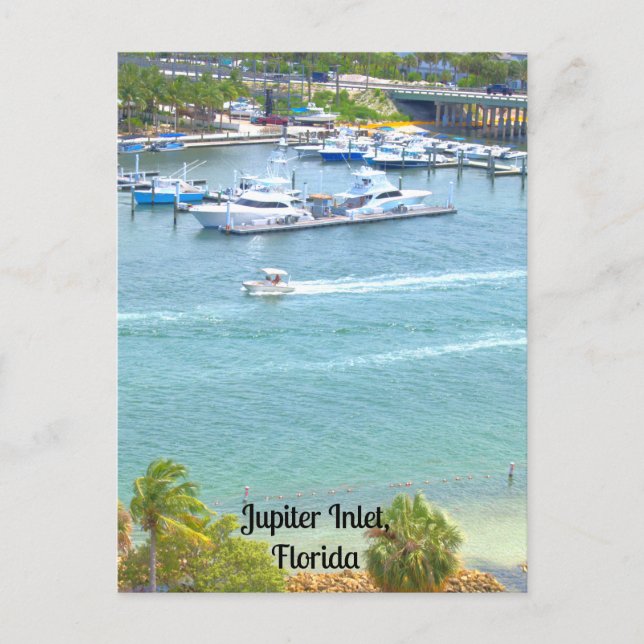 Jupiter Inlet, Florida auf einer Postkarte (Vorderseite)