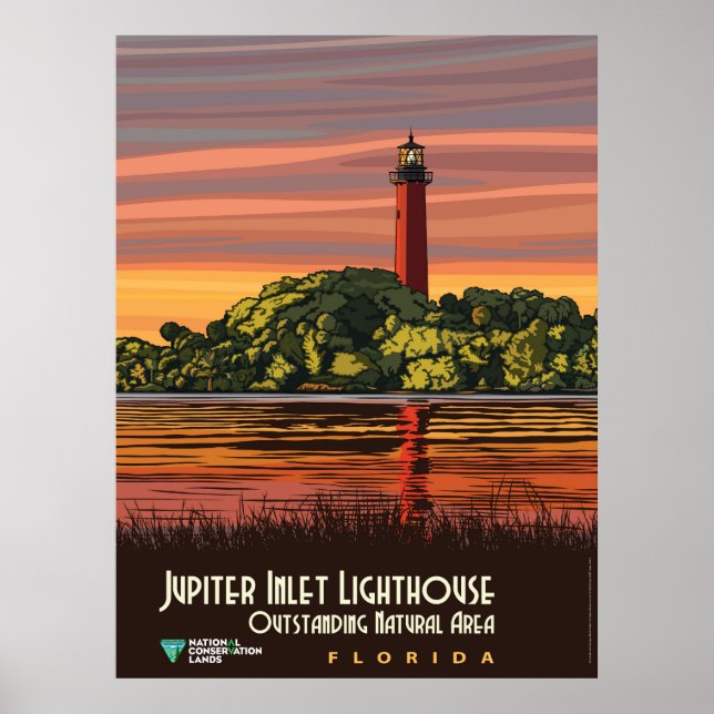 Jupiter Inlet Lighthouse Florida Poster (Vorne)