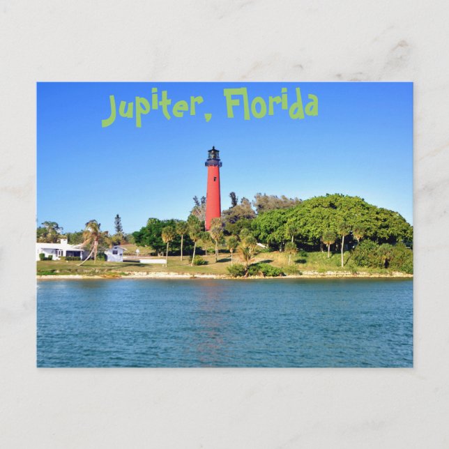 Jupiter Inlet Lighthouse in Jupiter, Florida Postkarte (Vorderseite)