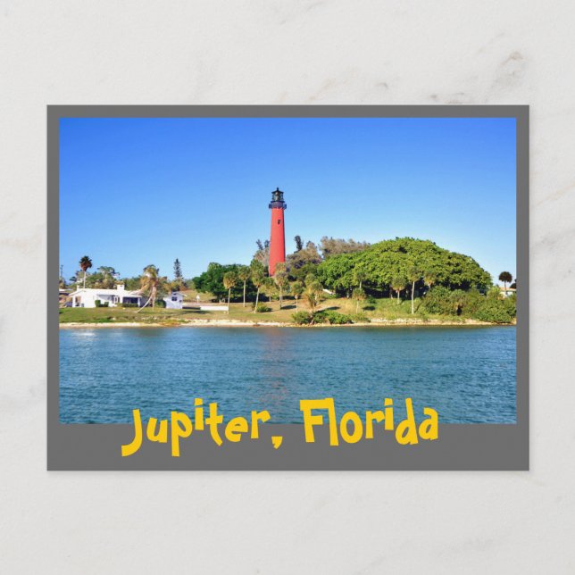 Jupiter Inlet Lighthouse in Jupiter, Florida Postkarte (Vorderseite)