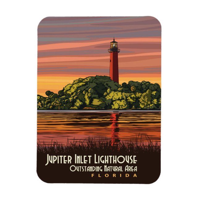 Jupiter Inlet Lighthouse Magnet (Vertikal)