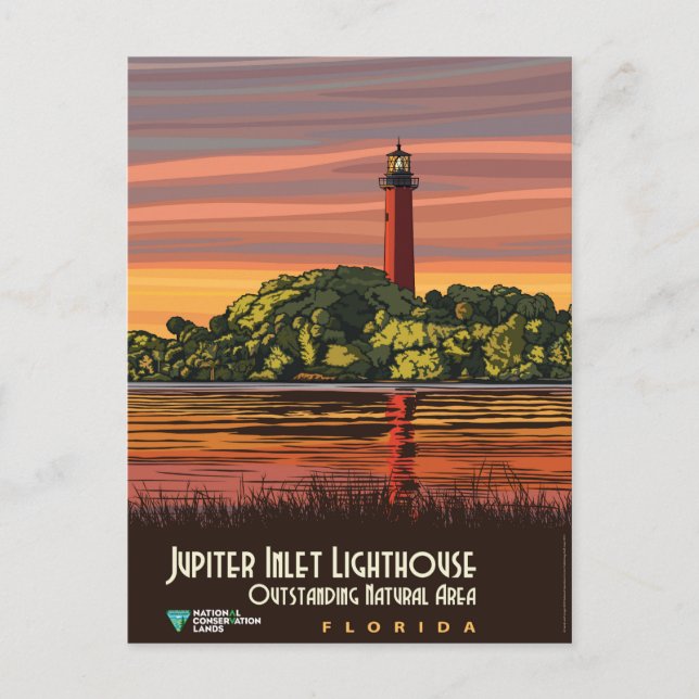 Jupiter Inlet Lighthouse Postkarte (Vorderseite)