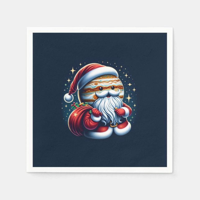 Jupiter Jolly Old St. Nick Santa Claus Astrologie Serviette (Vorderseite)
