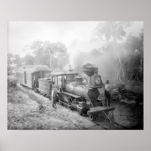 Jupiter & Lake Worth Railroad, 1897. Vintages Foto Poster
