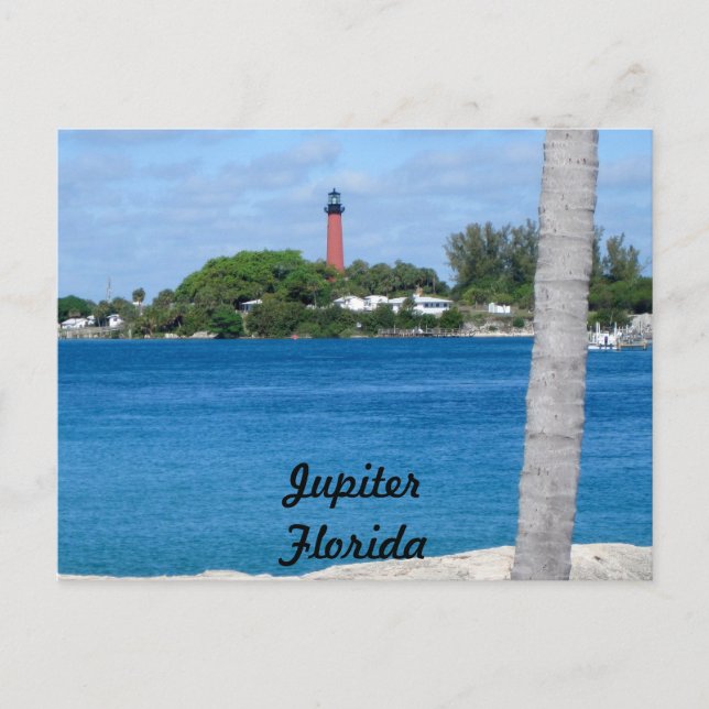 Jupiter Lighthouse aus DuBois Park Postkarte (Vorderseite)