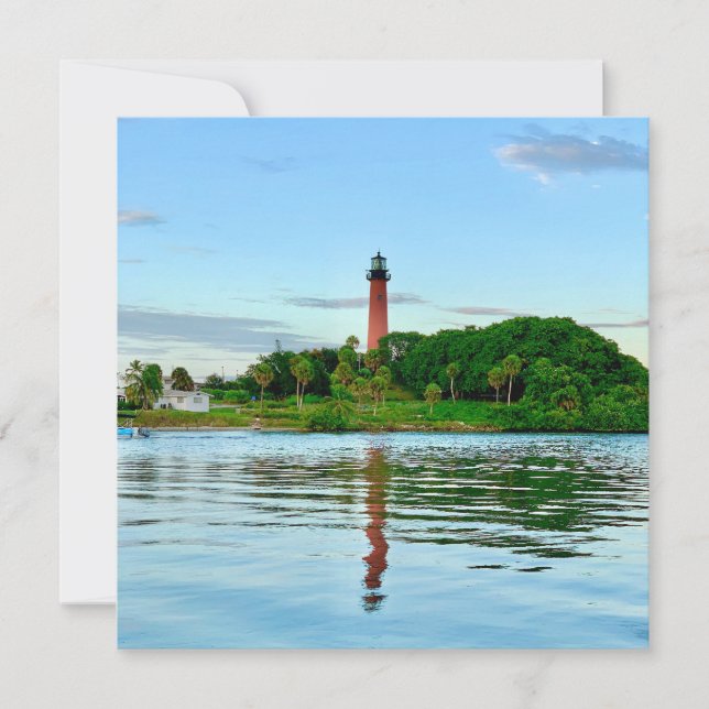 Jupiter Lighthouse Flat Card Dankeskarte (Vorderseite)