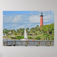 Jupiter Lighthouse und Sailboat
