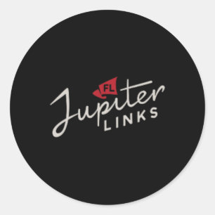 Jupiter Links Golf Club Tgl Frontback Offiziell li Runder Aufkleber