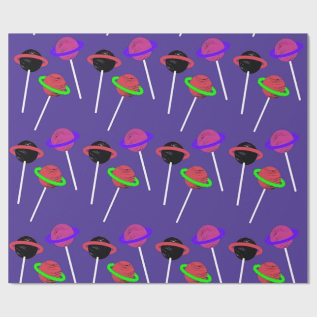 Jupiter Lollipop Wrapping Paper Geschenkpapier (Flach)