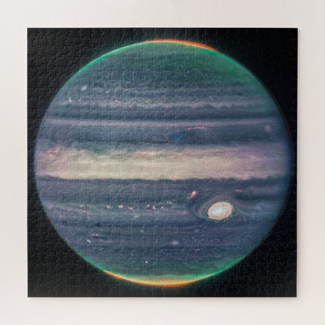 Jupiter Neon Glows NIRCam | JWST Puzzle (Horizontal)